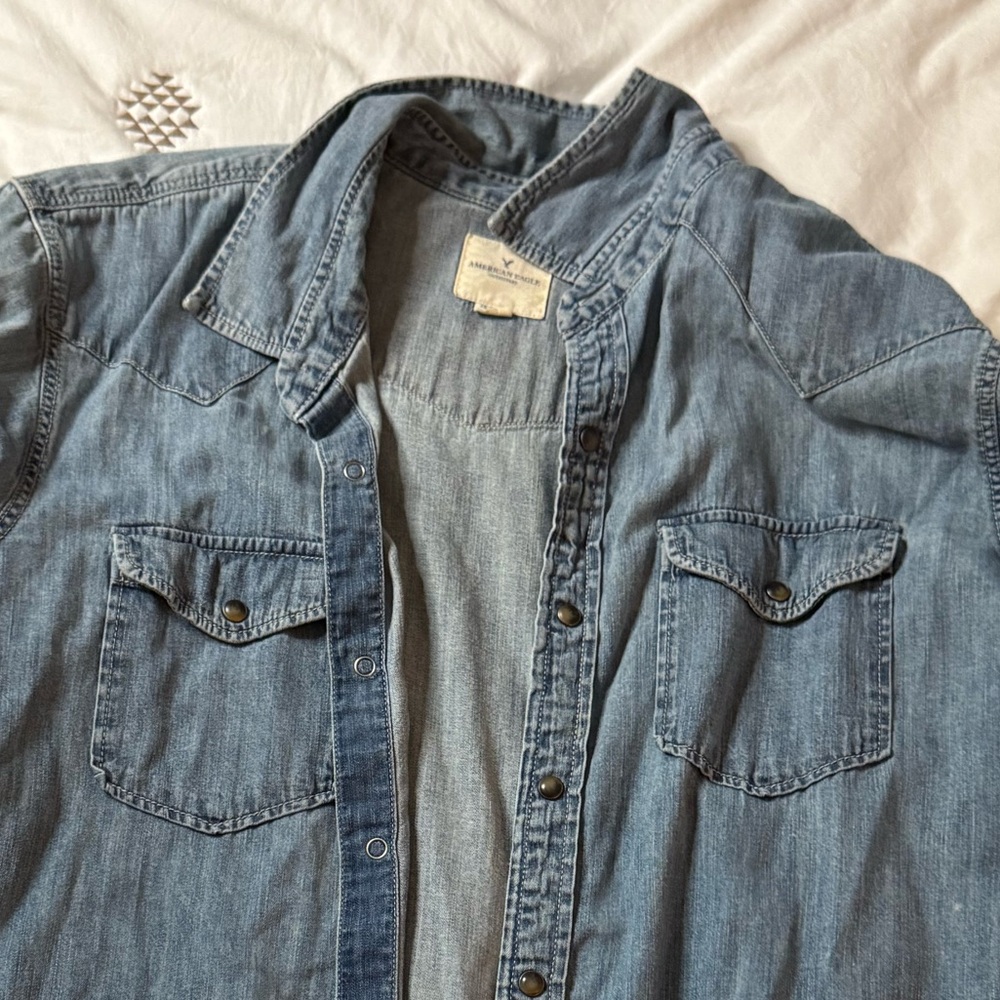 American eagle jean like shirt XXL fits large